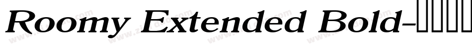 Roomy Extended Bold字体转换